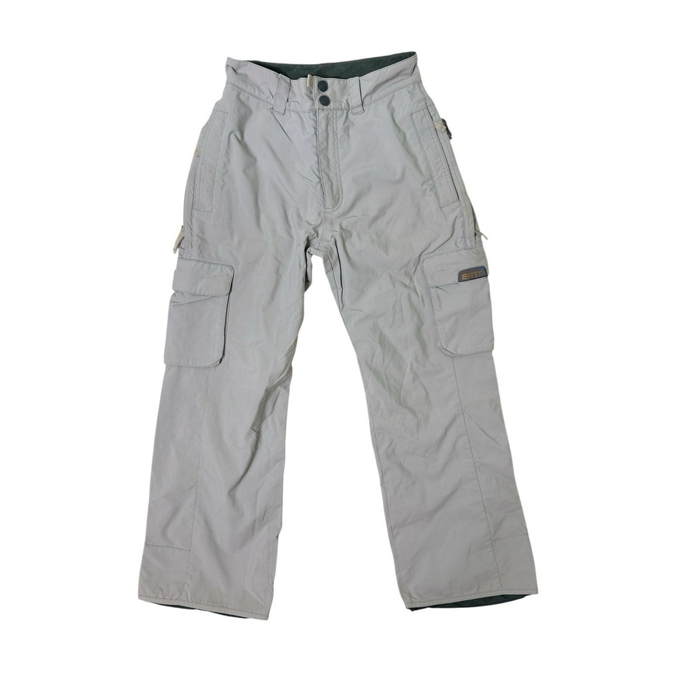 Burton Womens Snowboard Ski Pants XS Light Gray Cargo Biolite Insulated 28x29